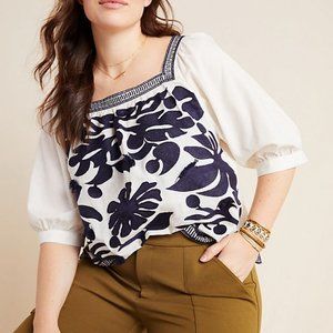 Anthropologie Maeve Liyah Blouse Shirt 18W 2X